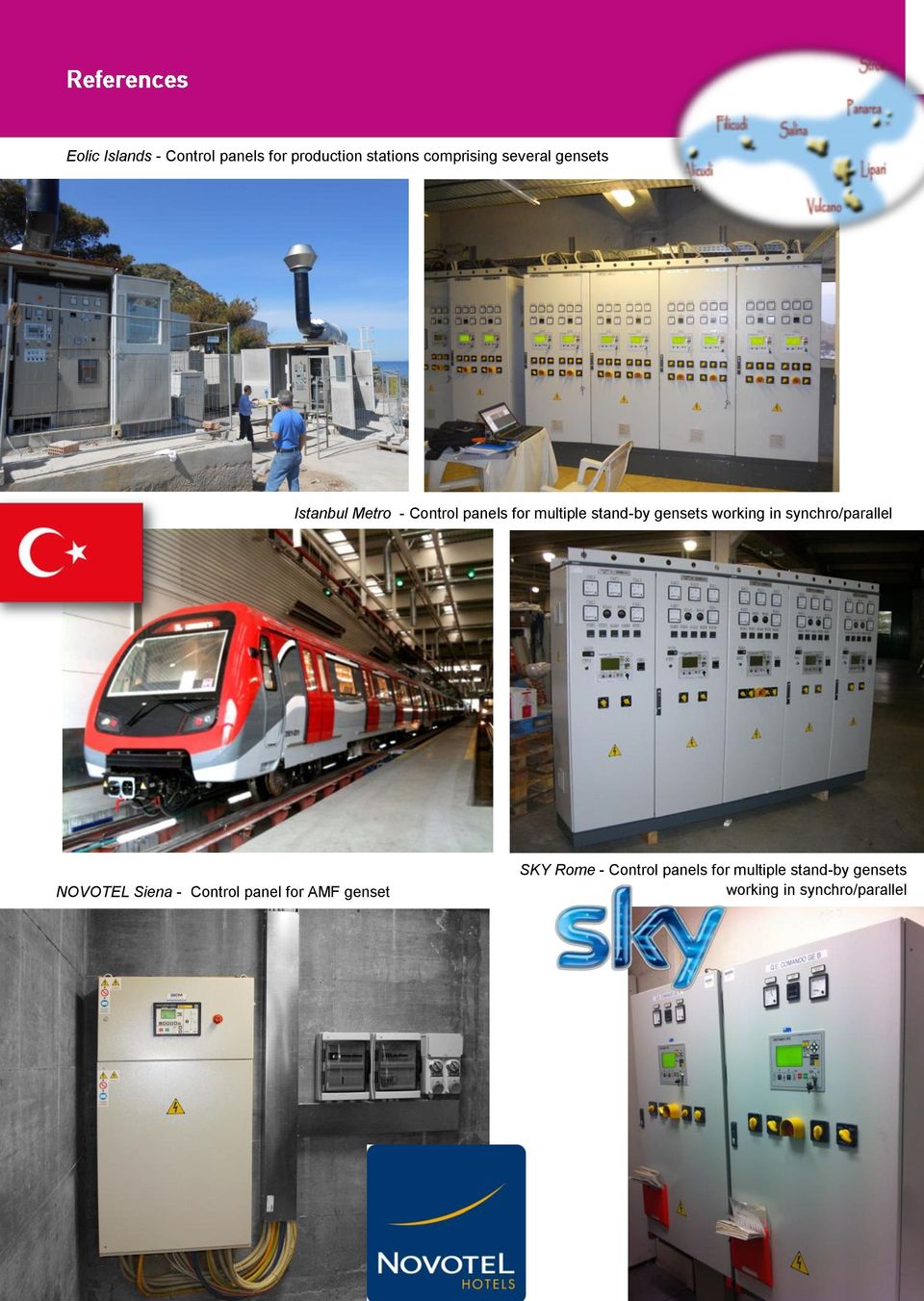 working in synchro/parallel NOVOTEL Siena - Control panel for AMF genset