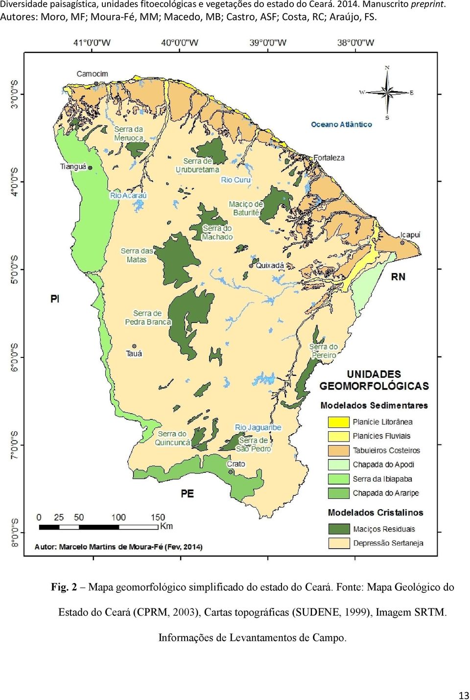 Fonte: Mapa Geológico do Estado do Ceará (CPRM,