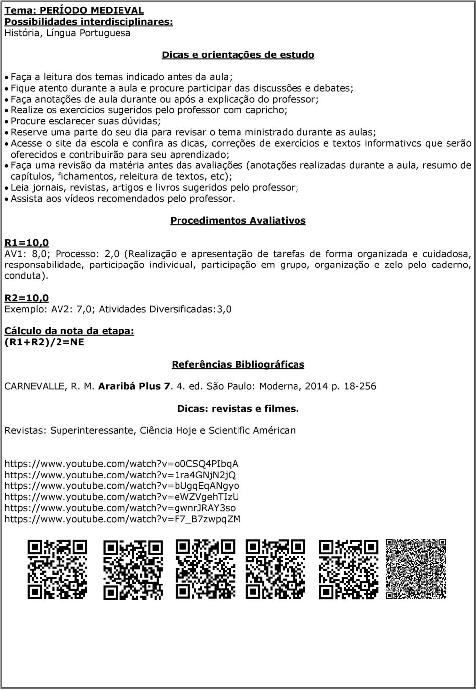 dúvidas; Reserve uma parte do seu dia para revisar o tema ministrado durante as aulas; Acesse o site da escola e confira as dicas, correções de exercícios e textos informativos que serão oferecidos e