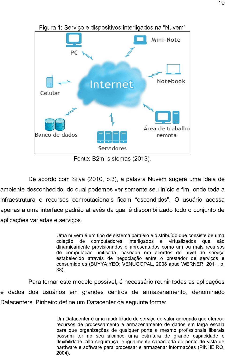 O usuário acessa apenas a uma interface padrão através da qual é disponibilizado todo o conjunto de aplicações variadas e serviços.