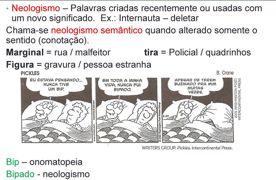 somente o sentido (conotação).