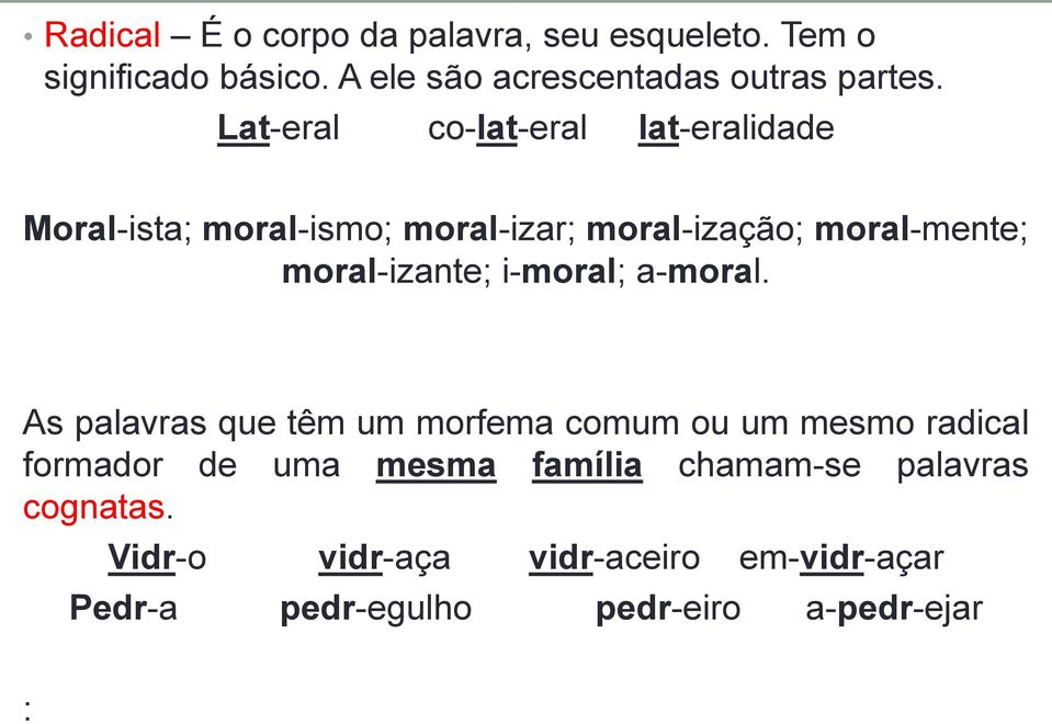 moral-izante; i-moral; a-moral.