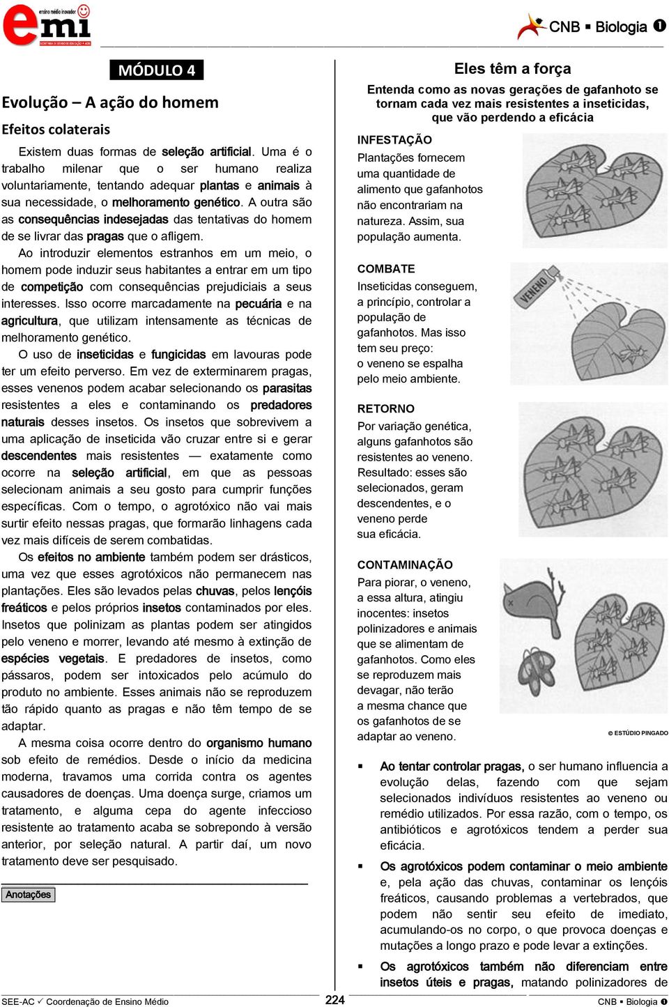 A outra são as consequências indesejadas das tentativas do homem de se livrar das pragas que o afligem.