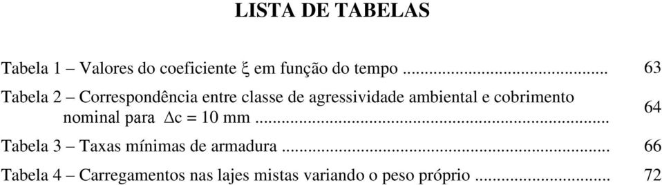 cobrimento nominal para c = 10 mm... Tabela 3 Taxas mínimas de armadura.