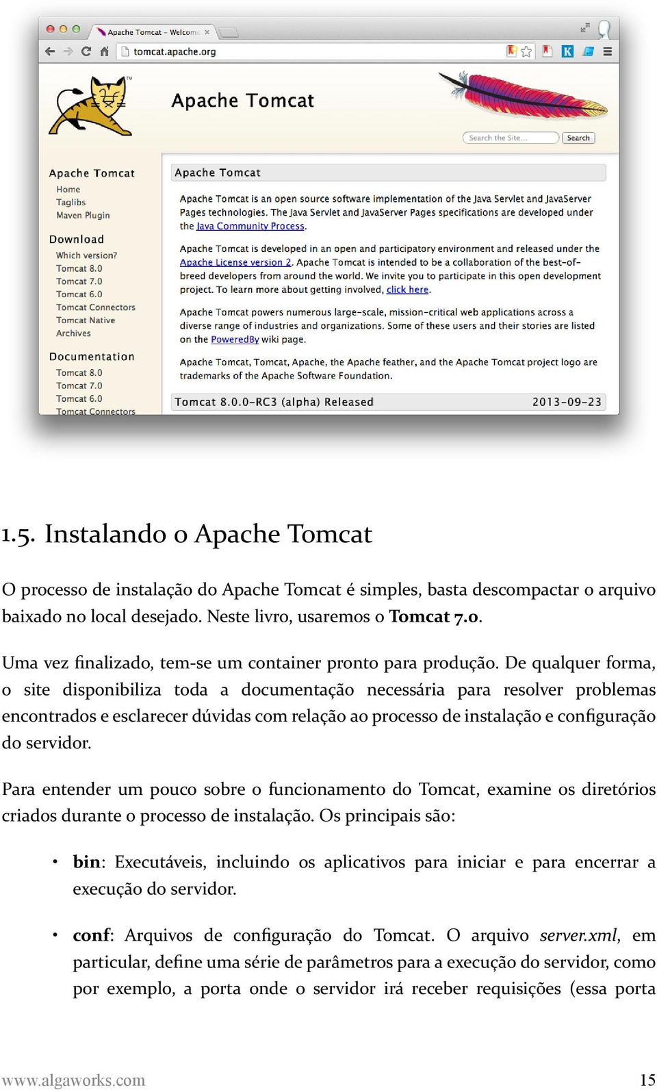 De qualquer forma, o site disponibiliza toda a documentação necessária para resolver problemas encontrados e esclarecer dúvidas com relação ao processo de instalação e configuração do servidor.