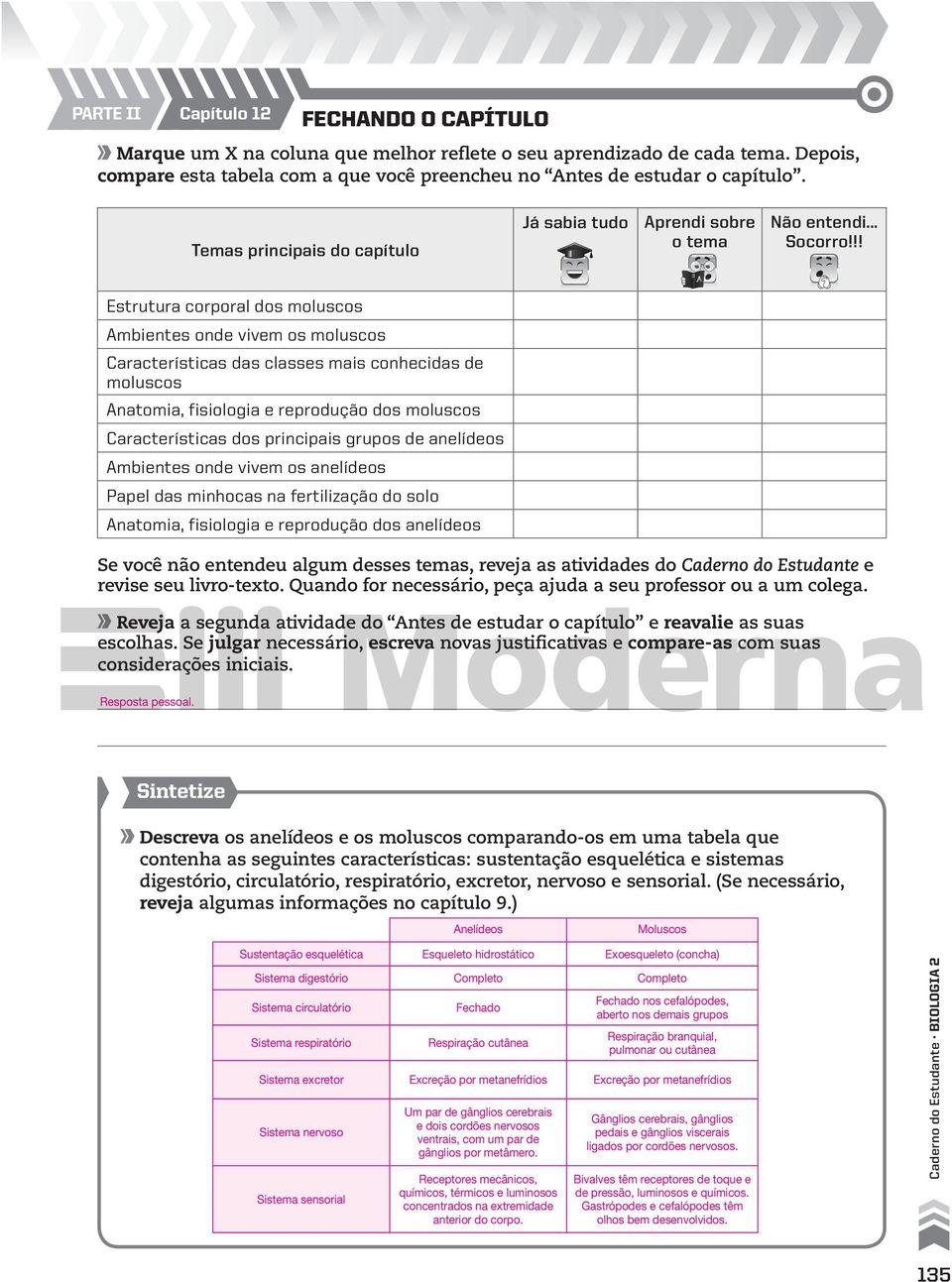 !! Estrutura corporal dos Ambientes onde vivem os Características das classes mais conhecidas de Anatomia, fisiologia e reprodução dos Características dos principais grupos de anelídeos Ambientes