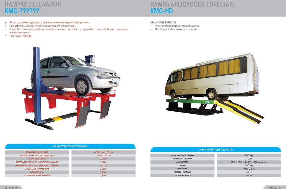 APLICAÇÕES ESPECIAIS Projetos especiais feitos sob encomenda Caminhões, ônibus, tratores e carretas.