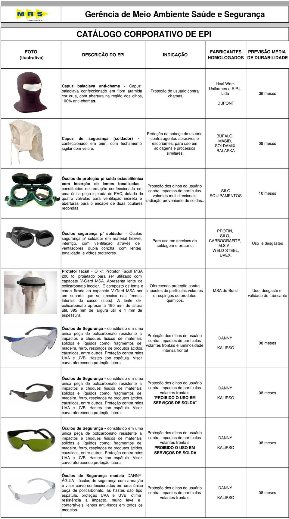 Proteção da cabeça do usuário contra agentes abrasivos e escoriantes, para uso em soldagens e processos similares.