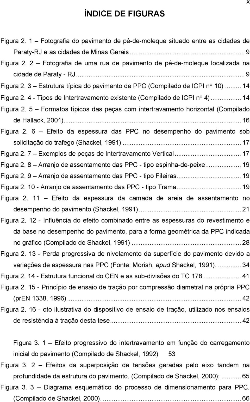 4 - Tipos de Intertravamento existente (Compilado de ICPI n 4)... 14 Figura 2. 5 Formatos típicos das peças com intertravamento horizontal (Compilado de Hallack, 2001)... 16 Figura 2.