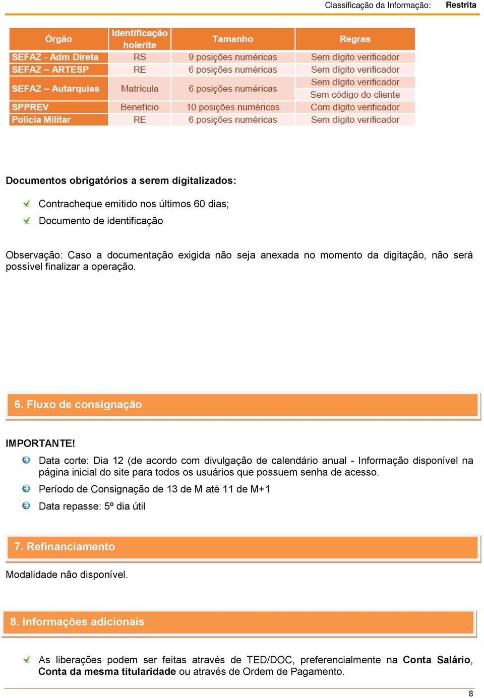 Data corte: Dia 12 (de acordo com divulgação de calendário anual - Informação disponível na página inicial do site para todos os usuários que possuem senha de acesso.