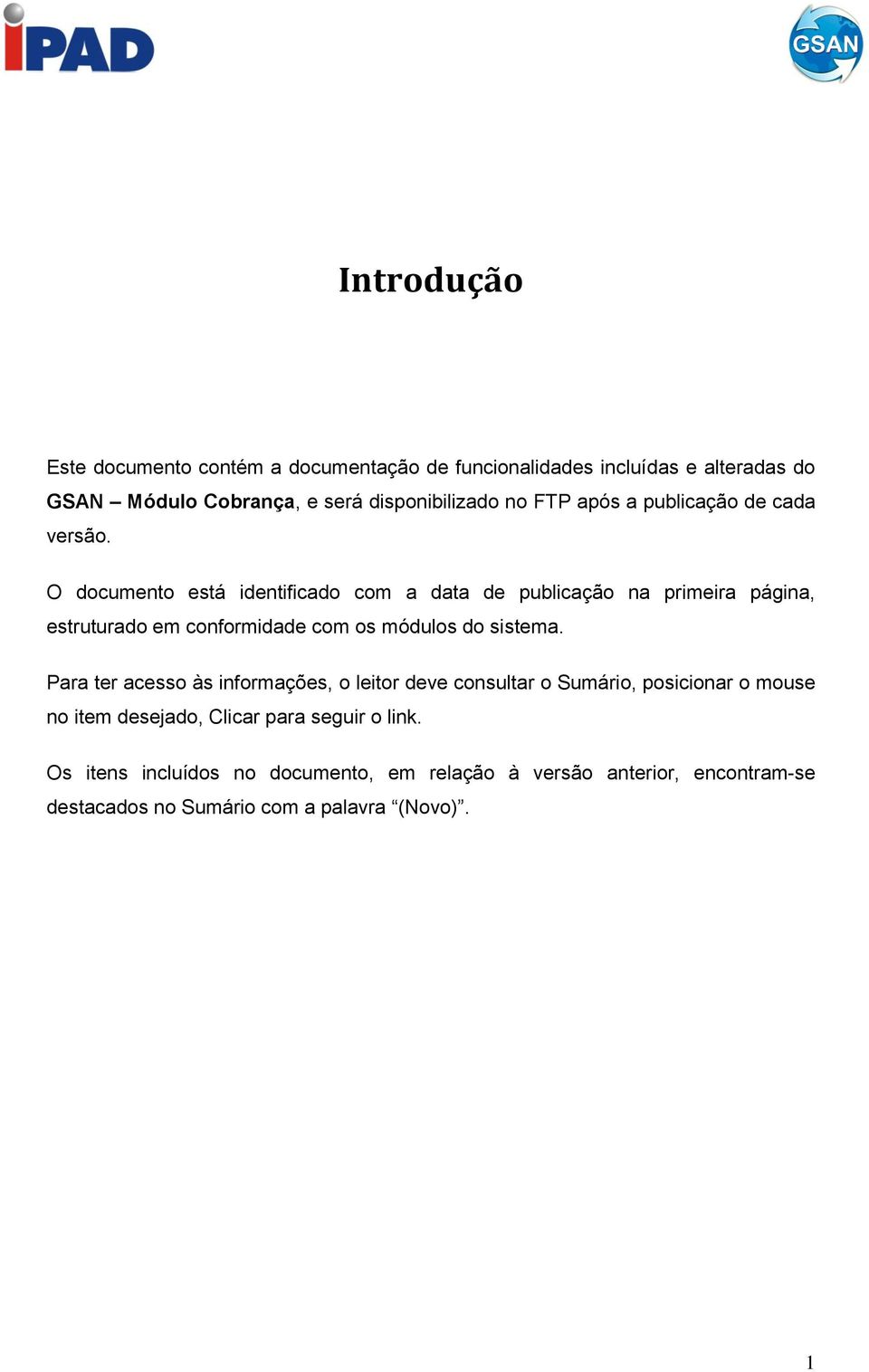 O documento está identificado com a data de publicação na primeira página, estruturado em conformidade com os módulos do sistema.