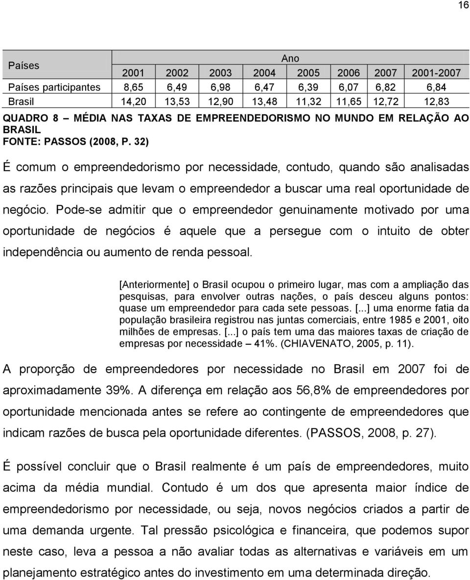 32) É comum o empreendedorismo por necessidade, contudo, quando são analisadas as razões principais que levam o empreendedor a buscar uma real oportunidade de negócio.