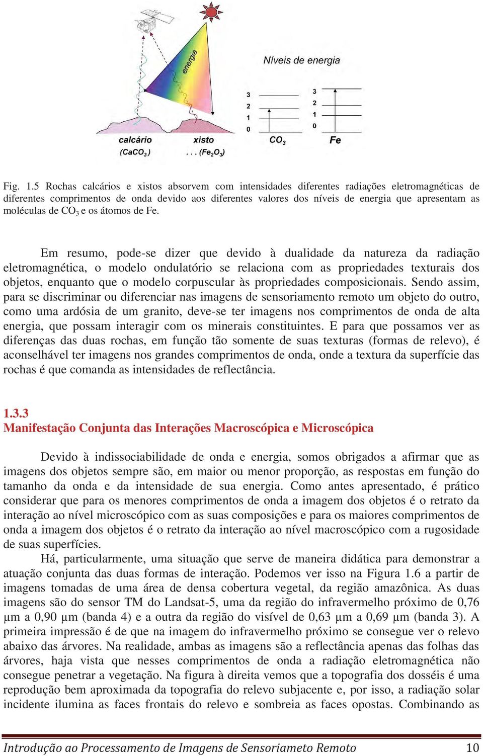 moléculas de CO 3 e os átomos de Fe.