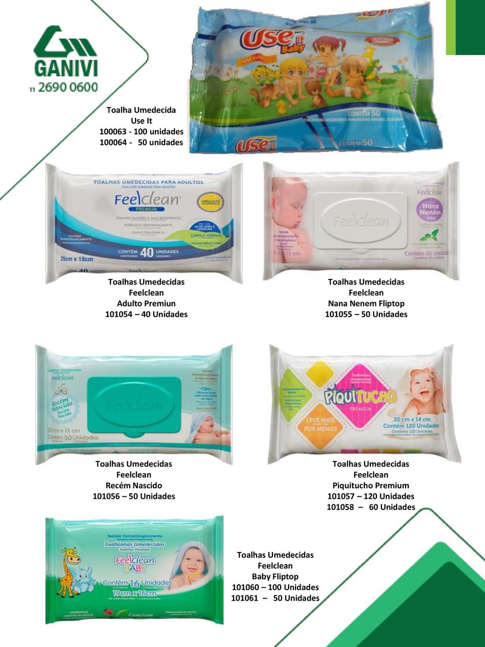 Umedecidas Feelclean Recém Nascido 101056 50 Unidades Toalhas Umedecidas Feelclean Piquitucho Premium