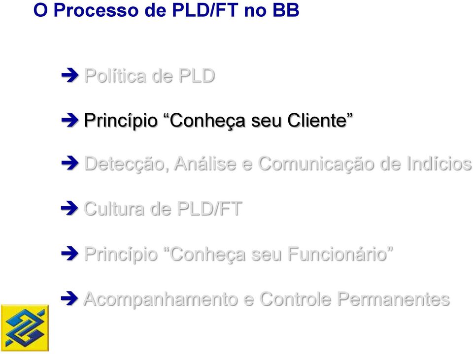 Comunicação de Indícios Cultura de PLD/FT Princípio