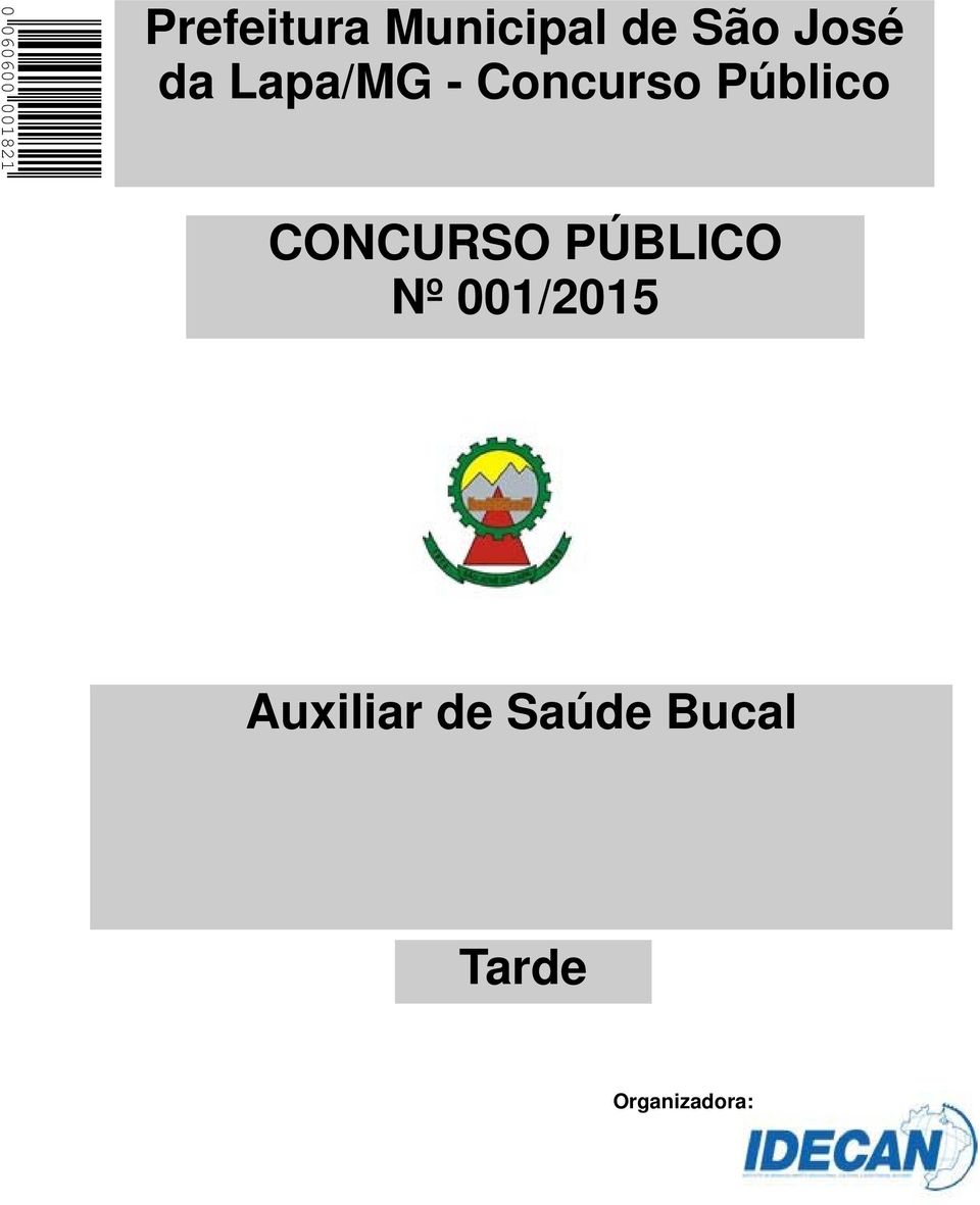 Público CONCURSO PÚBLICO Nº 001/2015