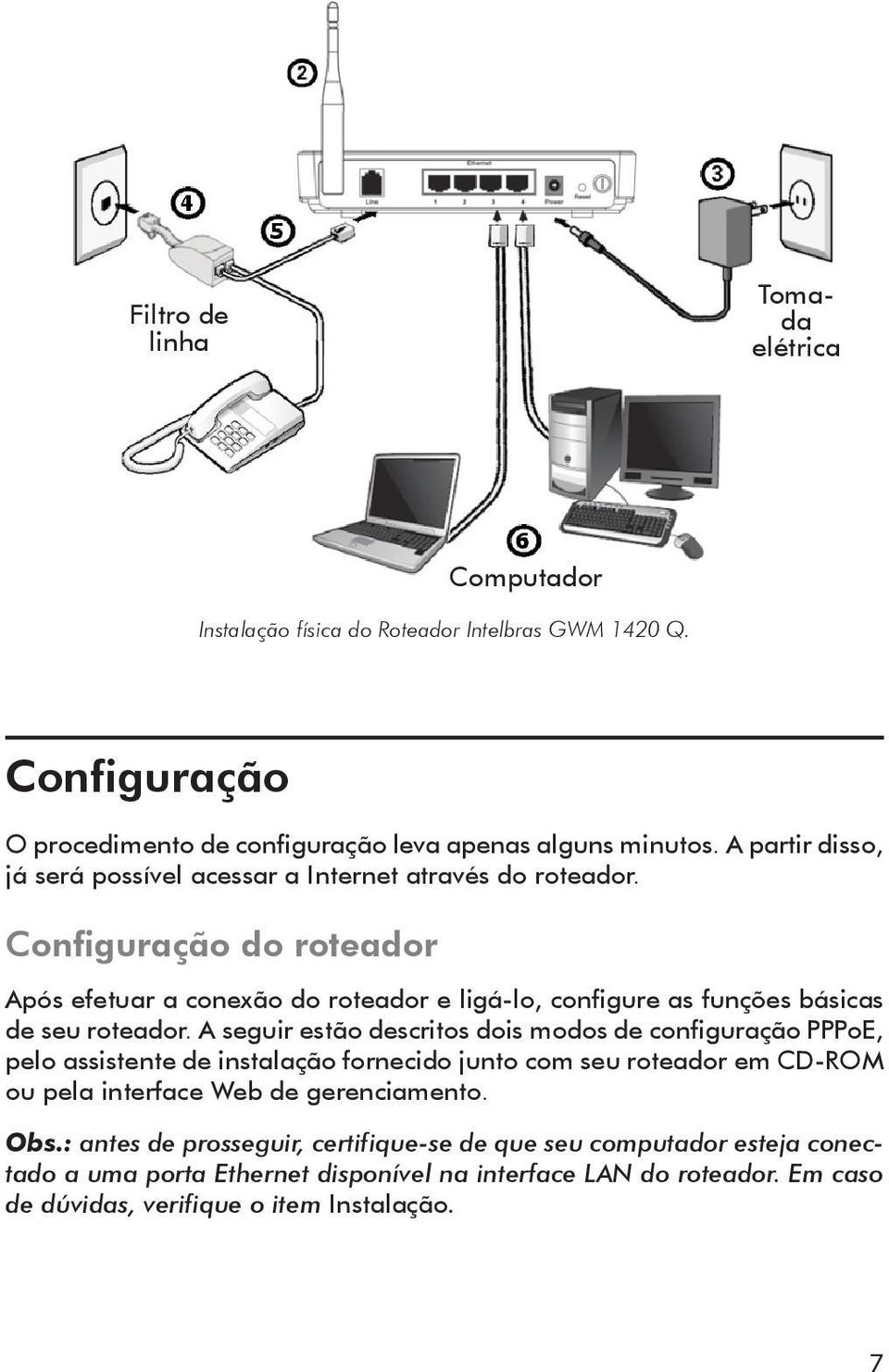 Configuração do roteador Após efetuar a conexão do roteador e ligá-lo, configure as funções básicas de seu roteador.