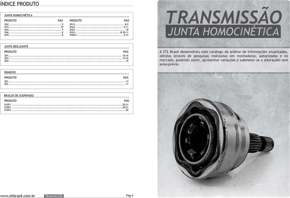 .. 8;9 ZH22 9;11 ZH23 10 ZH24 8;10;11 ZHR22 9;12 JUNTA DESLIZANTE PRODUTO ZD1