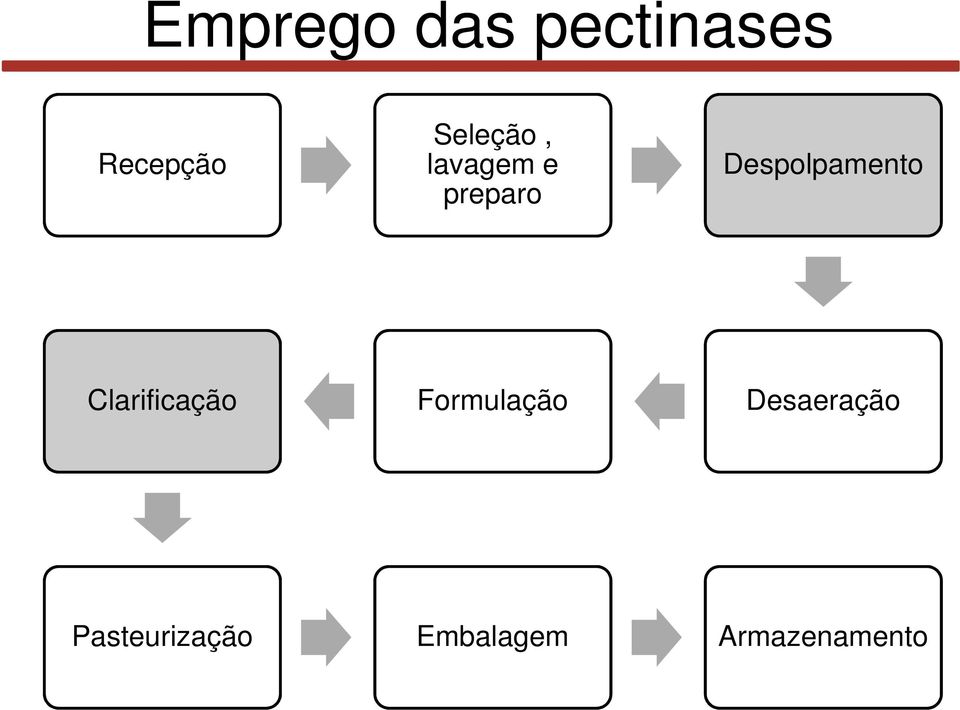 Despolpamento Clarificação