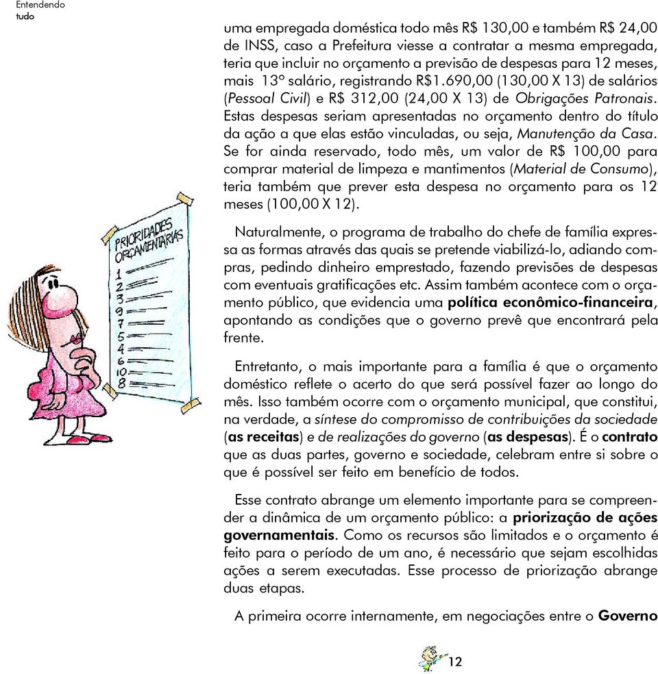 Estas despesas seriam apresentadas no orçamento dentro do título da ação a que elas estão vinculadas, ou seja, Manutenção da Casa.