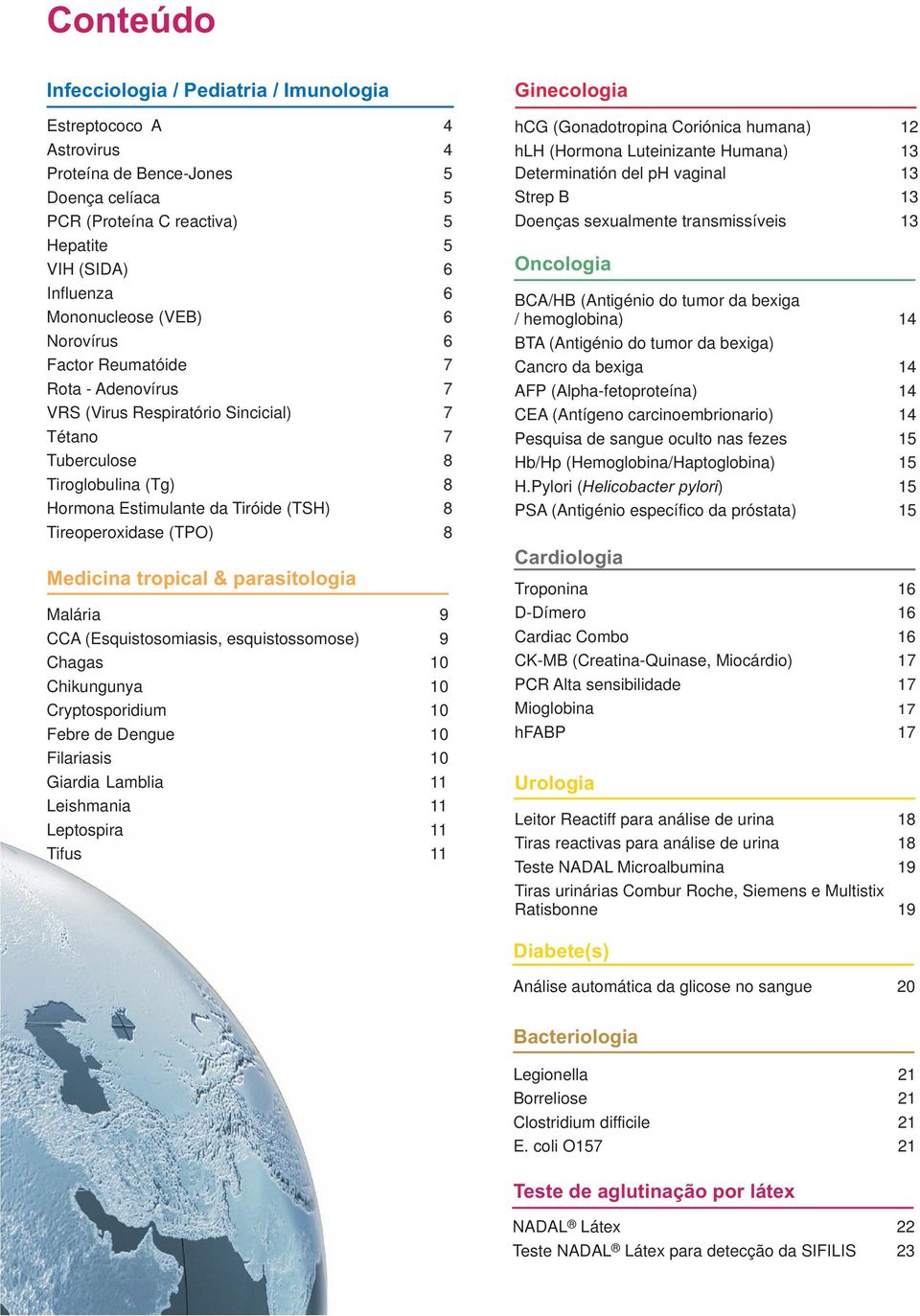 (TPO) 8 Medicina tropical & parasitologia Malária 9 CCA (Esquistosomiasis, esquistossomose) 9 Chagas 10 Chikungunya 10 Cryptosporidium 10 Febre de Dengue 10 Filariasis 10 Giardia Lamblia 11