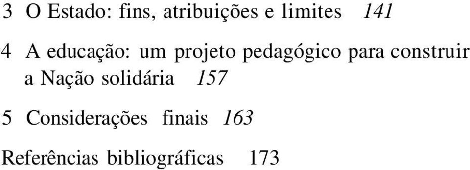 construir a Nação solidária 157 5