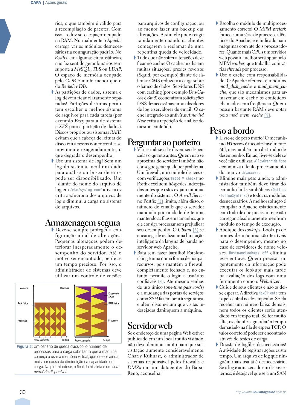 O espaço de memória ocupado pelo CDB é muito menor que o do Berkeley DB. As partições de dados, sistema e log devem ficar claramente separadas!