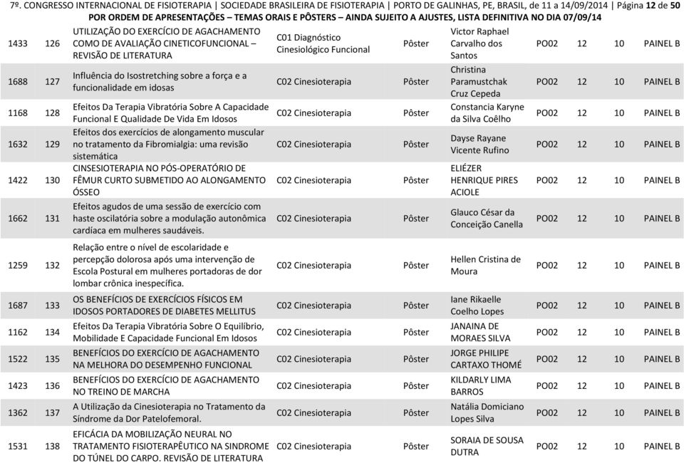 força e a funcionalidade em idosas Efeitos Da Terapia Vibratória Sobre A Capacidade Funcional E Qualidade De Vida Em Idosos Efeitos dos exercícios de alongamento muscular no tratamento da