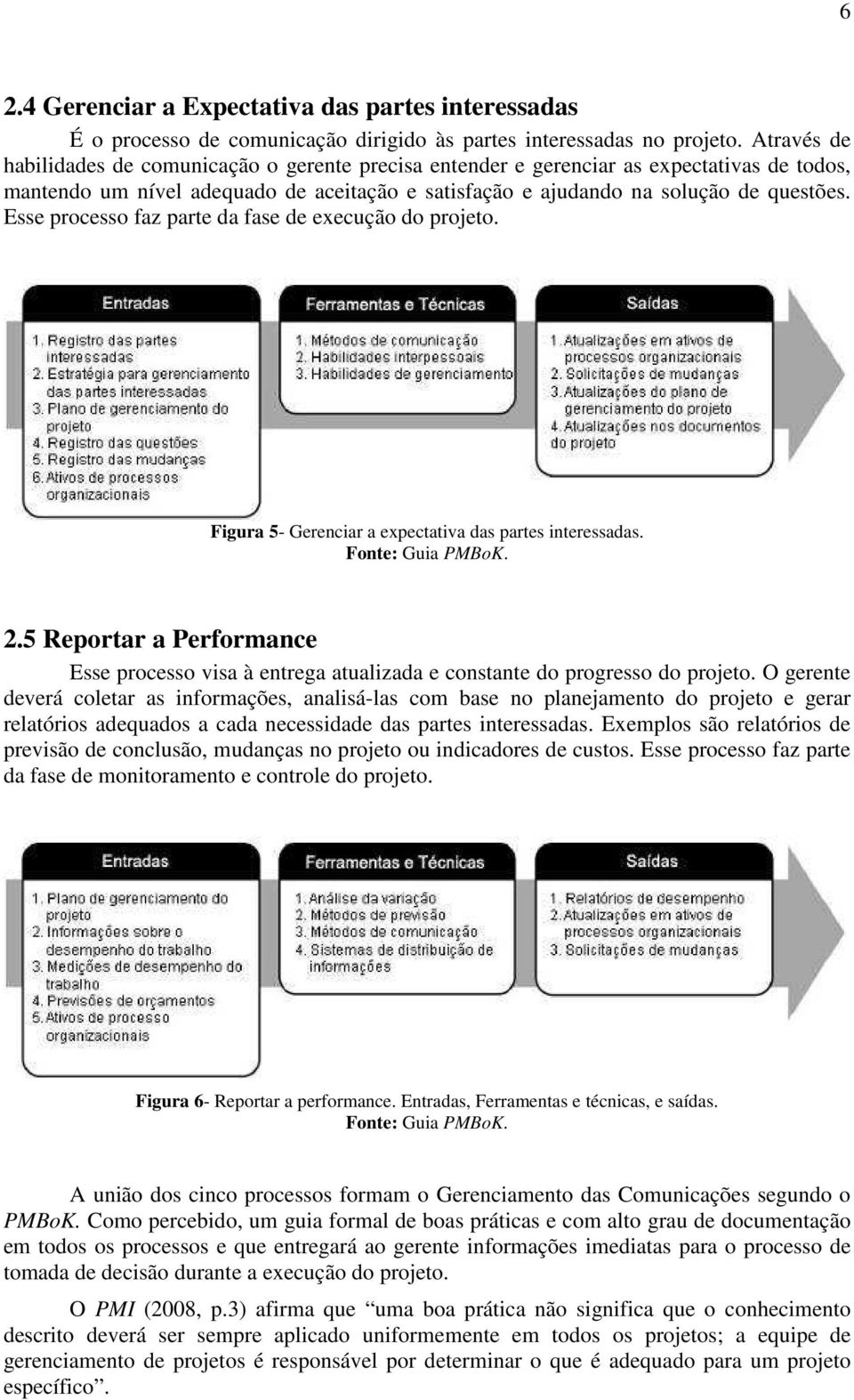 Esse processo faz parte da fase de execução do projeto. Figura 5- Gerenciar a expectativa das partes interessadas. Fonte: Guia PMBoK. 2.