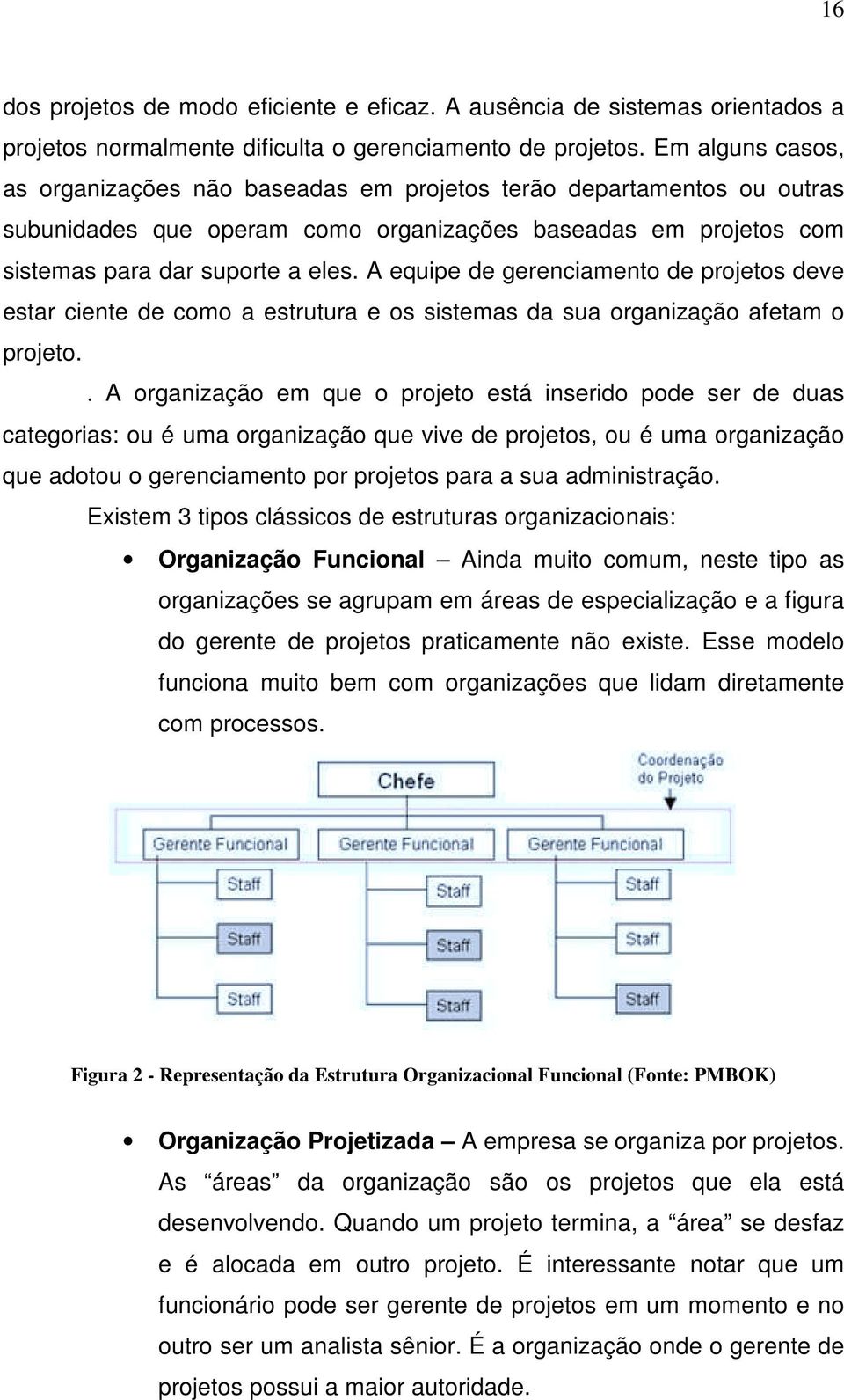 A equipe de gerenciamento de projetos deve estar ciente de como a estrutura e os sistemas da sua organização afetam o projeto.