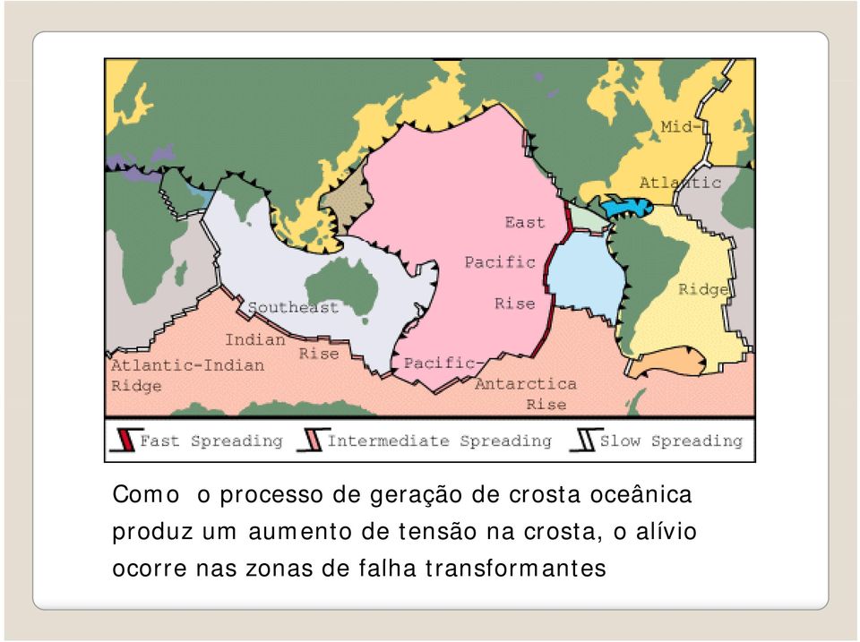 de tensão na crosta, o alívio