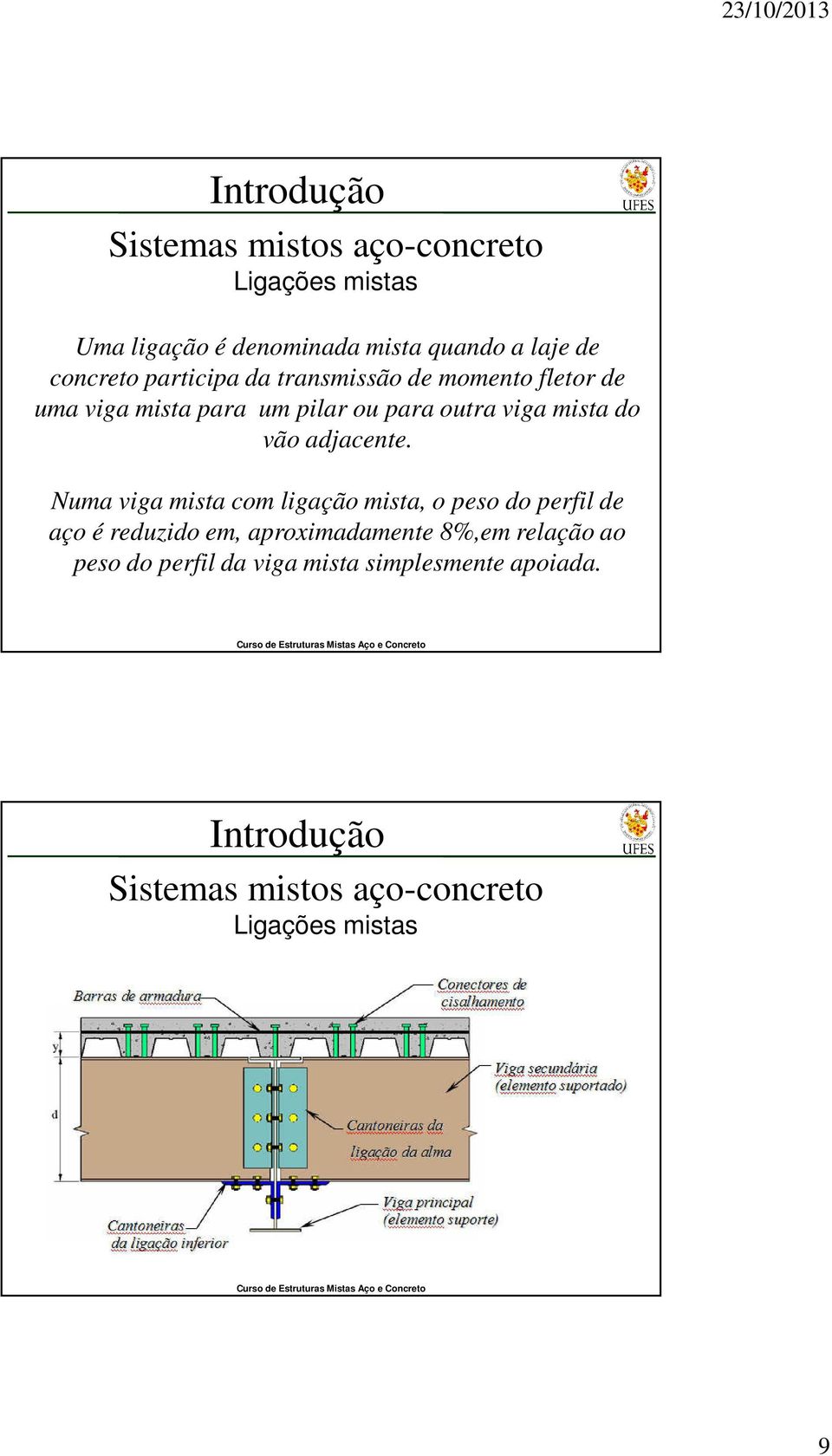 vão adjacente.