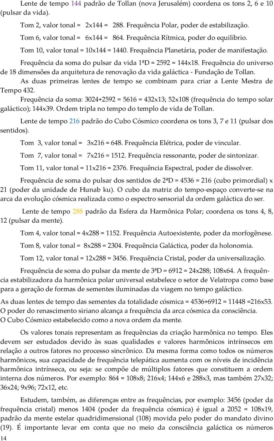 Frequência da soma do pulsar da vida 1ªD = 2592 = 144x18. Frequência do universo de 18 dimensões da arquitetura de renovação da vida galáctica - Fundação de Tollan.