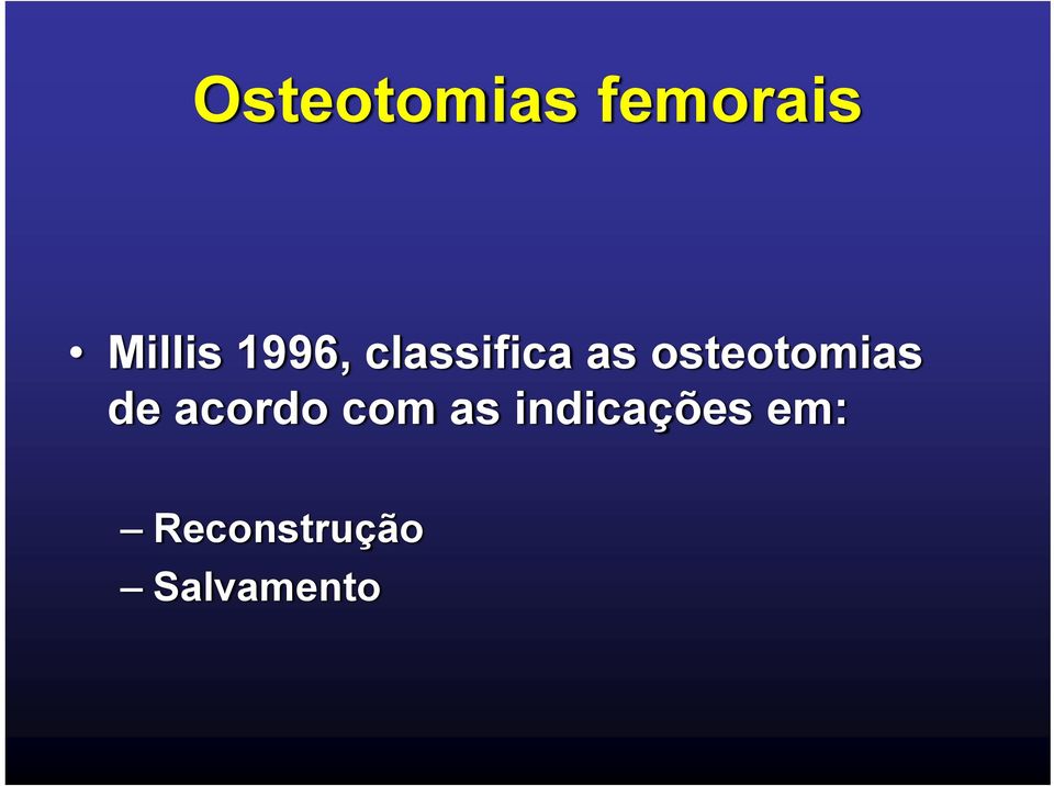 osteotomias de acordo com as