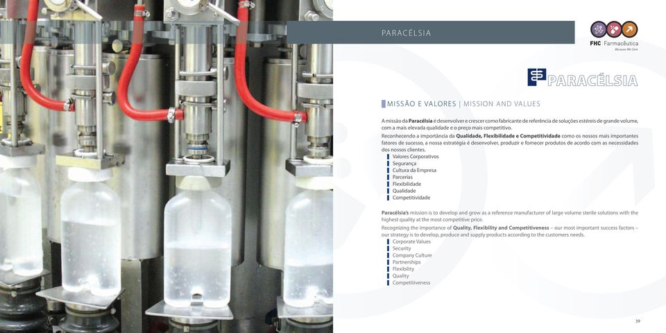 Reconhecendo a importância da Qualidade, Flexibilidade e Competitividade como os nossos mais importantes fatores de sucesso, a nossa estratégia é desenvolver, produzir e fornecer produtos de acordo