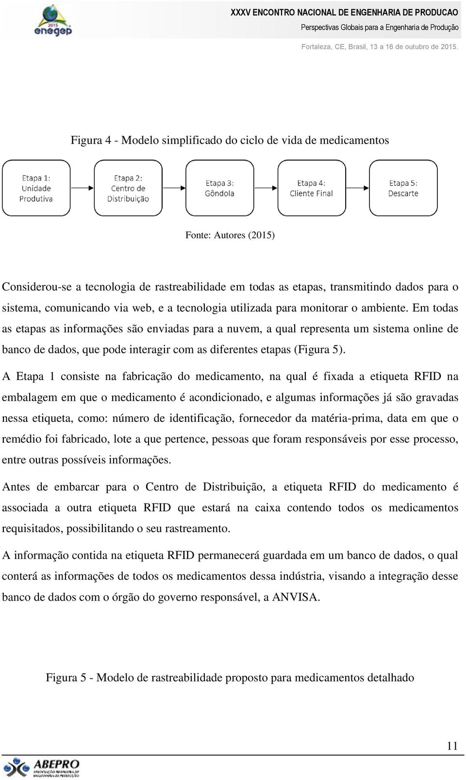 Em todas as etapas as informações são enviadas para a nuvem, a qual representa um sistema online de banco de dados, que pode interagir com as diferentes etapas (Figura 5).