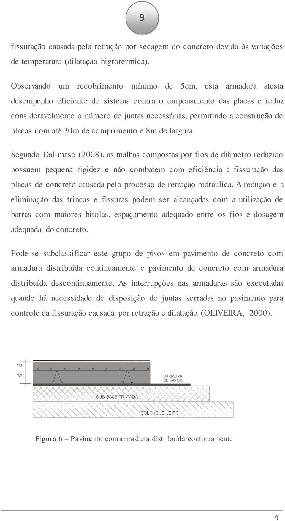 construção de placas com até 30m de comprimento e 8m de largura.