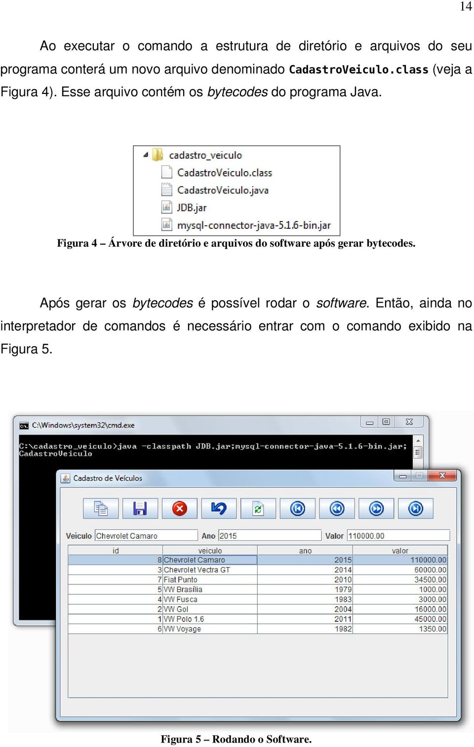 Figura 4 Árvore de diretório e arquivos do software após gerar bytecodes.