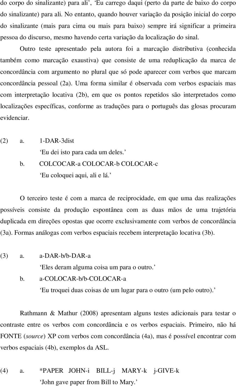 localização do sinal.