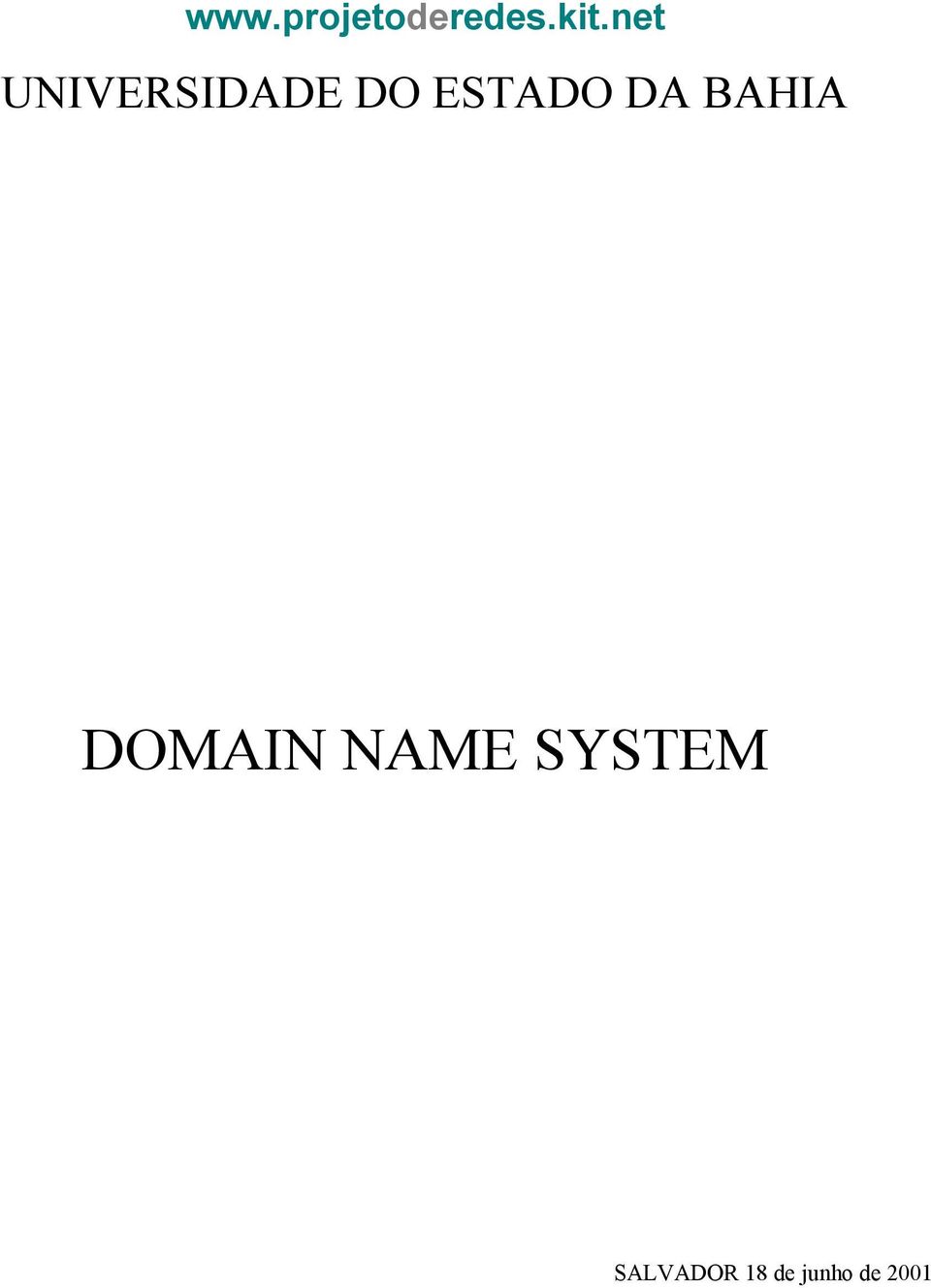 DOMAIN NAME SYSTEM