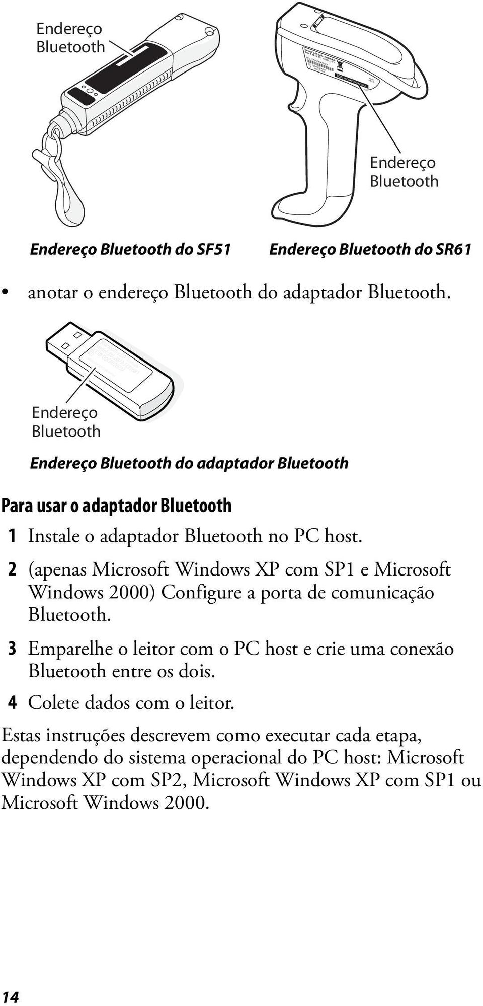 Endereço Bluetooth Intermec Technologies Corporation Everett, WA 98203 MODEL: SR51 MFD: XXXXXXXXX2XXX XXXXXXXXXXXX SN: XXXXXXXXXXX BDA: xxxxxxxxxxxxxxxxx Endereço Bluetooth Endereço Bluetooth do SF51
