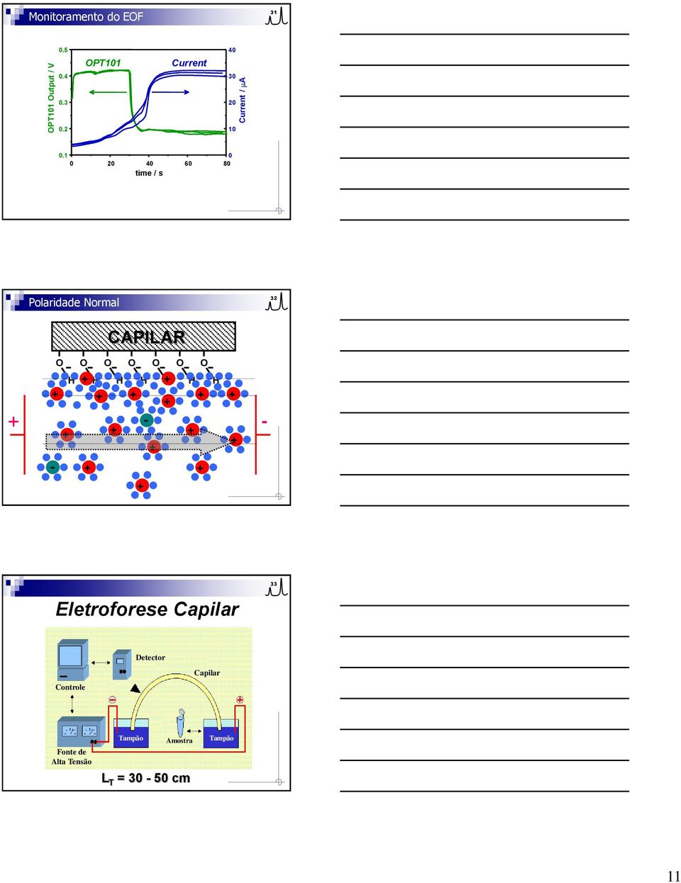 1 0 0 20 40 60 80 time / s Polaridade Normal 32 CAPILAR O O O O O O O H H
