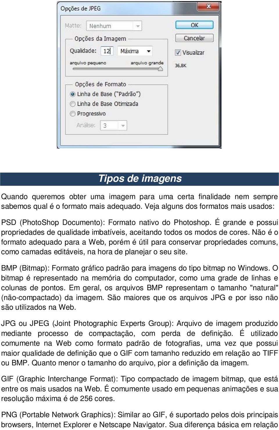 Não é o formato adequado para a Web, porém é útil para conservar propriedades comuns, como camadas editáveis, na hora de planejar o seu site.