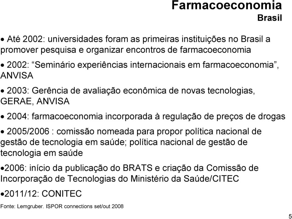 regulação de preços de drogas 2005/2006 : comissão nomeada para propor política nacional de gestão de tecnologia em saúde; política nacional de gestão de tecnologia em