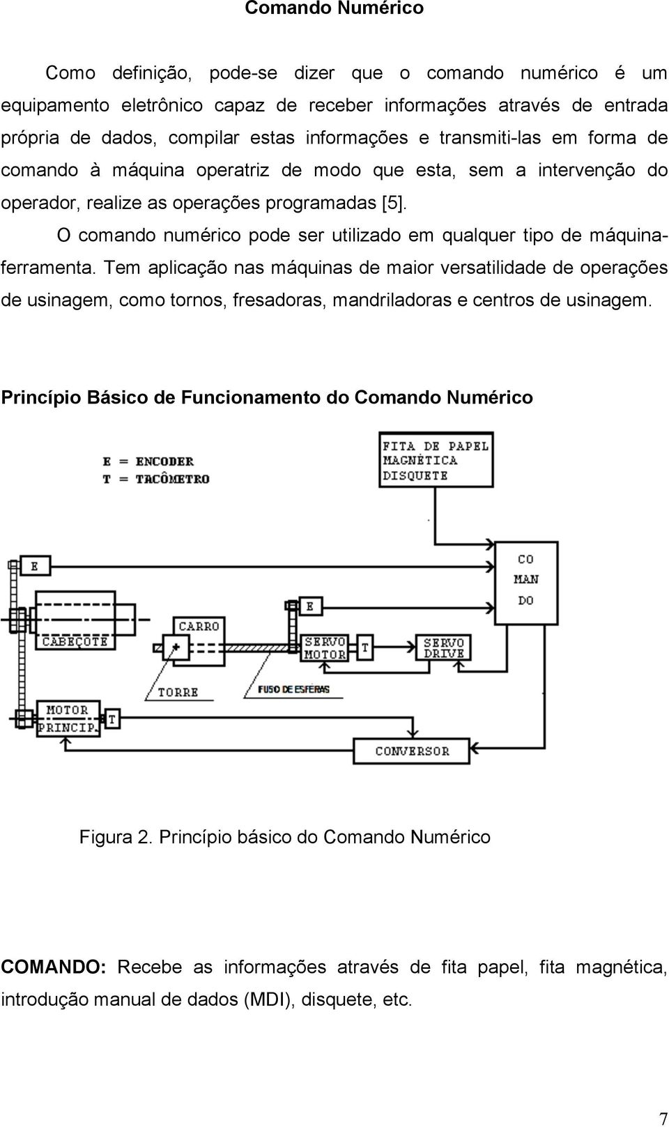 O comando numérico pode ser utilizado em qualquer tipo de máquinaferramenta.