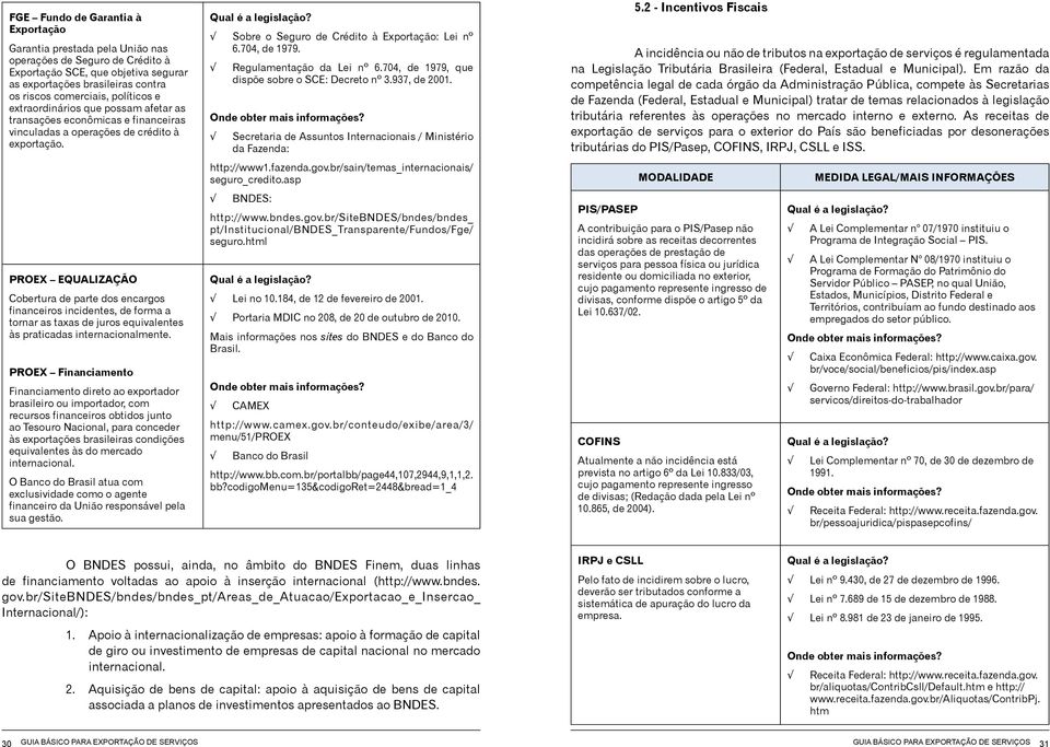 PROEX EQUALIZAÇÃO Cobertura de parte dos encargos financeiros incidentes, de forma a tornar as taxas de juros equivalentes às praticadas internacionalmente.