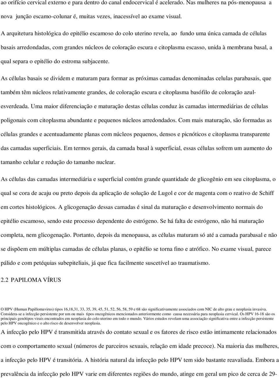 membrana basal, a qual separa o epitélio do estroma subjacente.