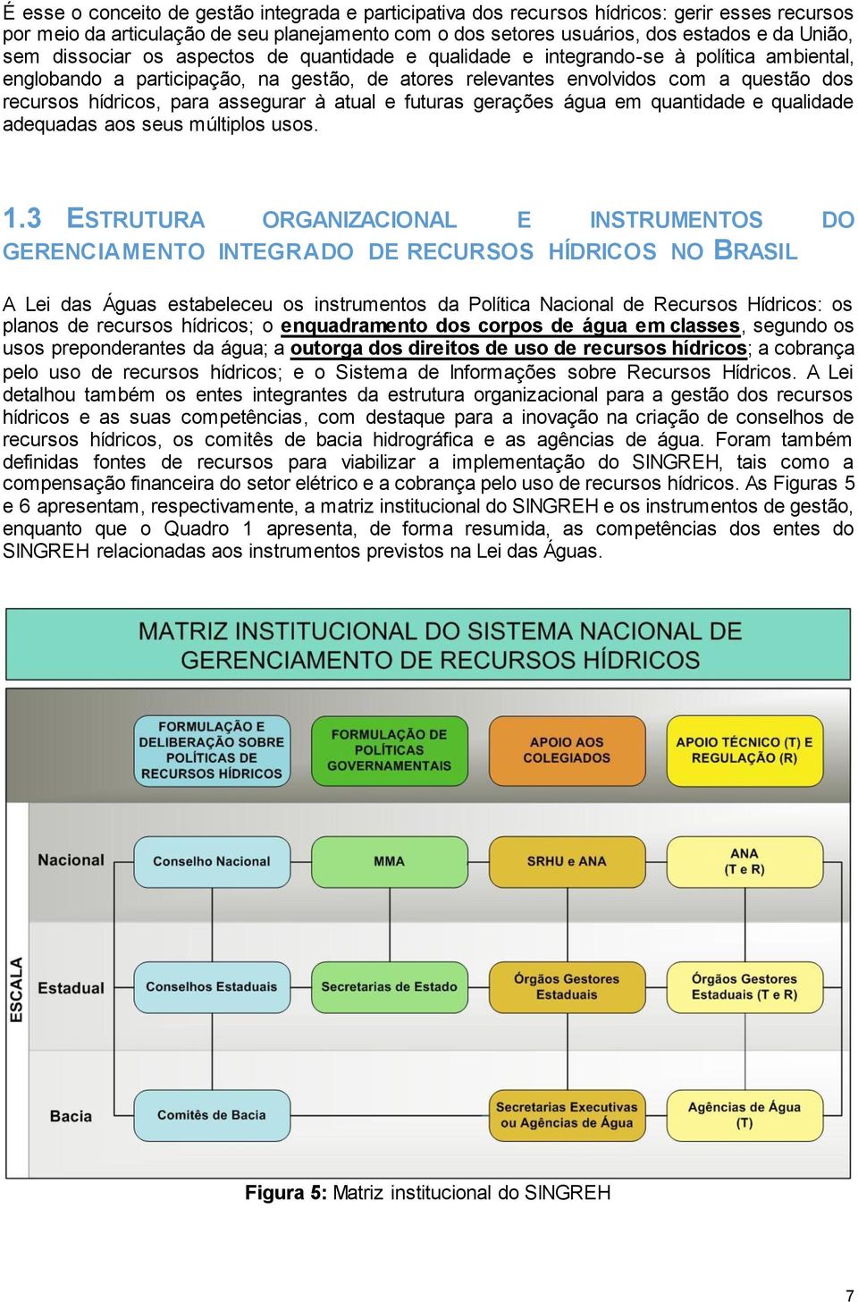 assegurar à atual e futuras gerações água em quantidade e qualidade adequadas aos seus múltiplos usos. 1.