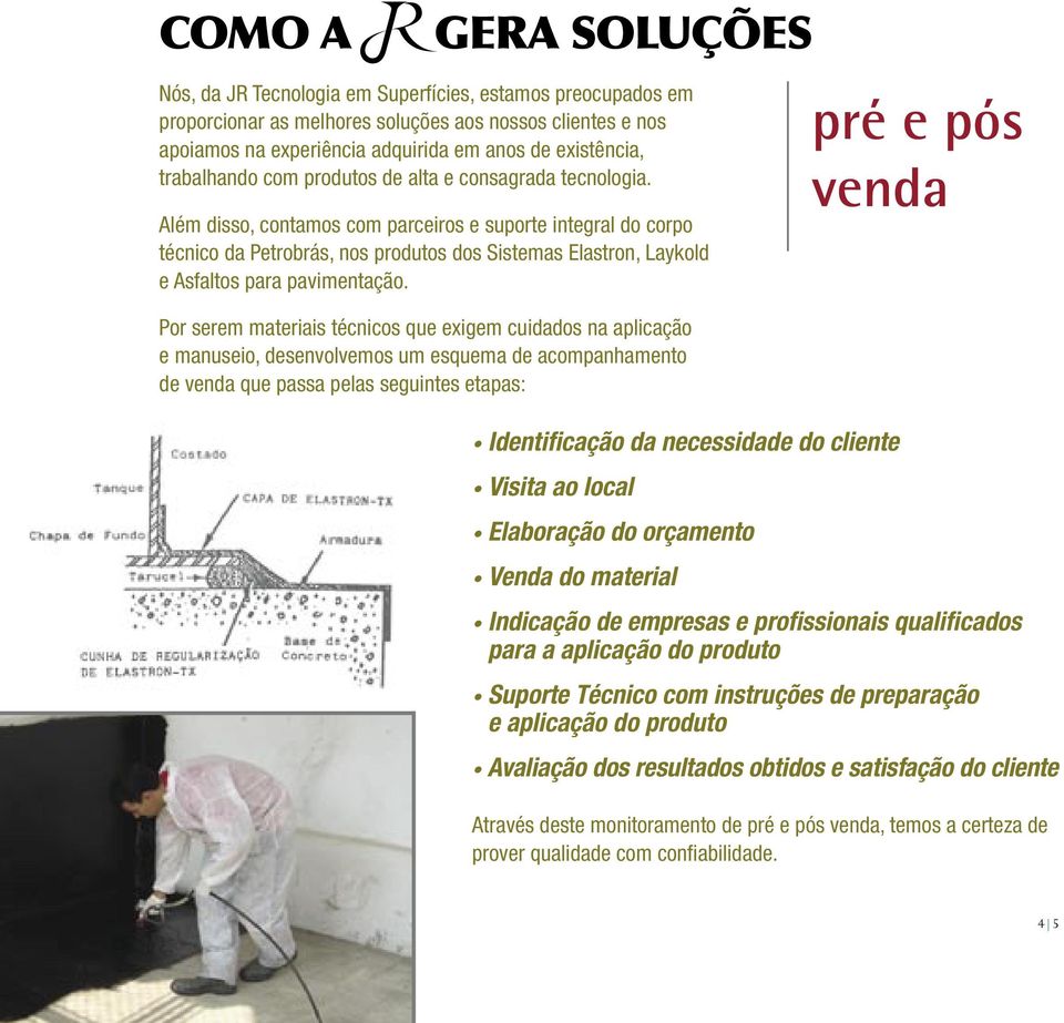 Além disso, contamos com parceiros e suporte integral do corpo técnico da Petrobrás, nos produtos dos Sistemas Elastron, Laykold e Asfaltos para pavimentação.