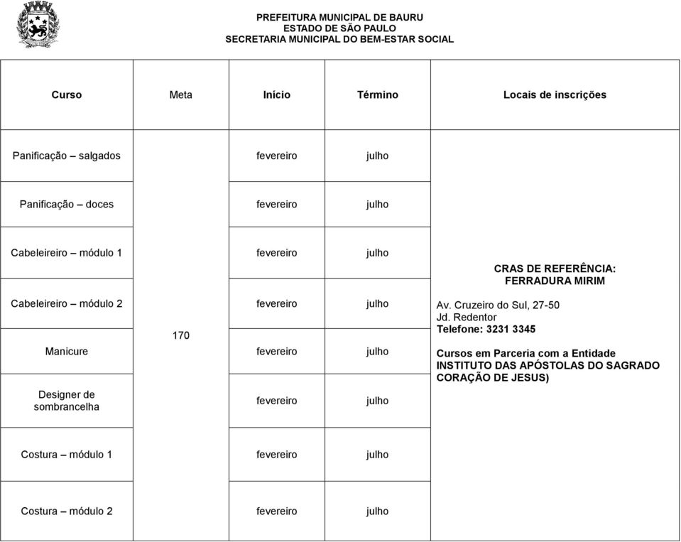 Cruzeiro do Sul, 27-50 Jd.